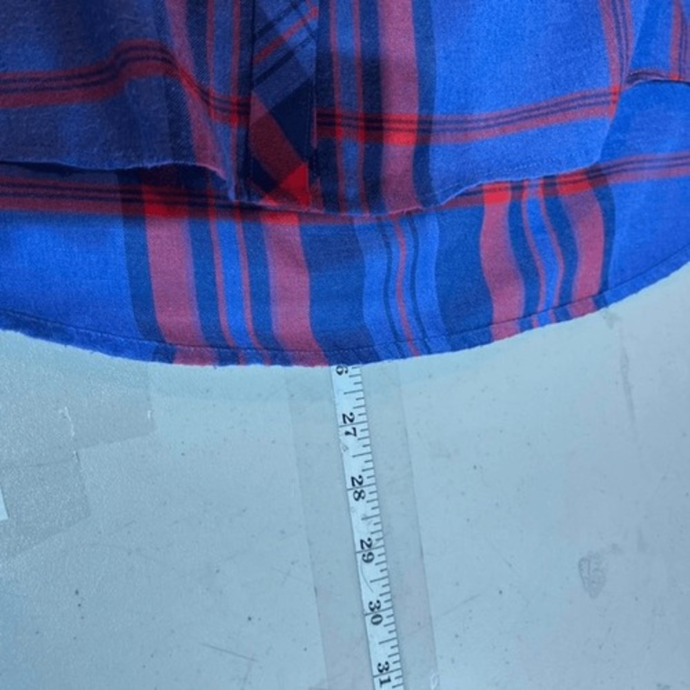Vineyard Vines Button Down Women Size‎ 0 Blue Red Plaid Relaxed Preppy Coastal - Picture 11 of 12